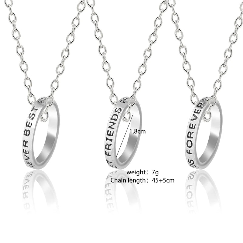 Best Friends Forever necklaces set for girls and women by HSF Marketplace, matching friendship jewelry pendants