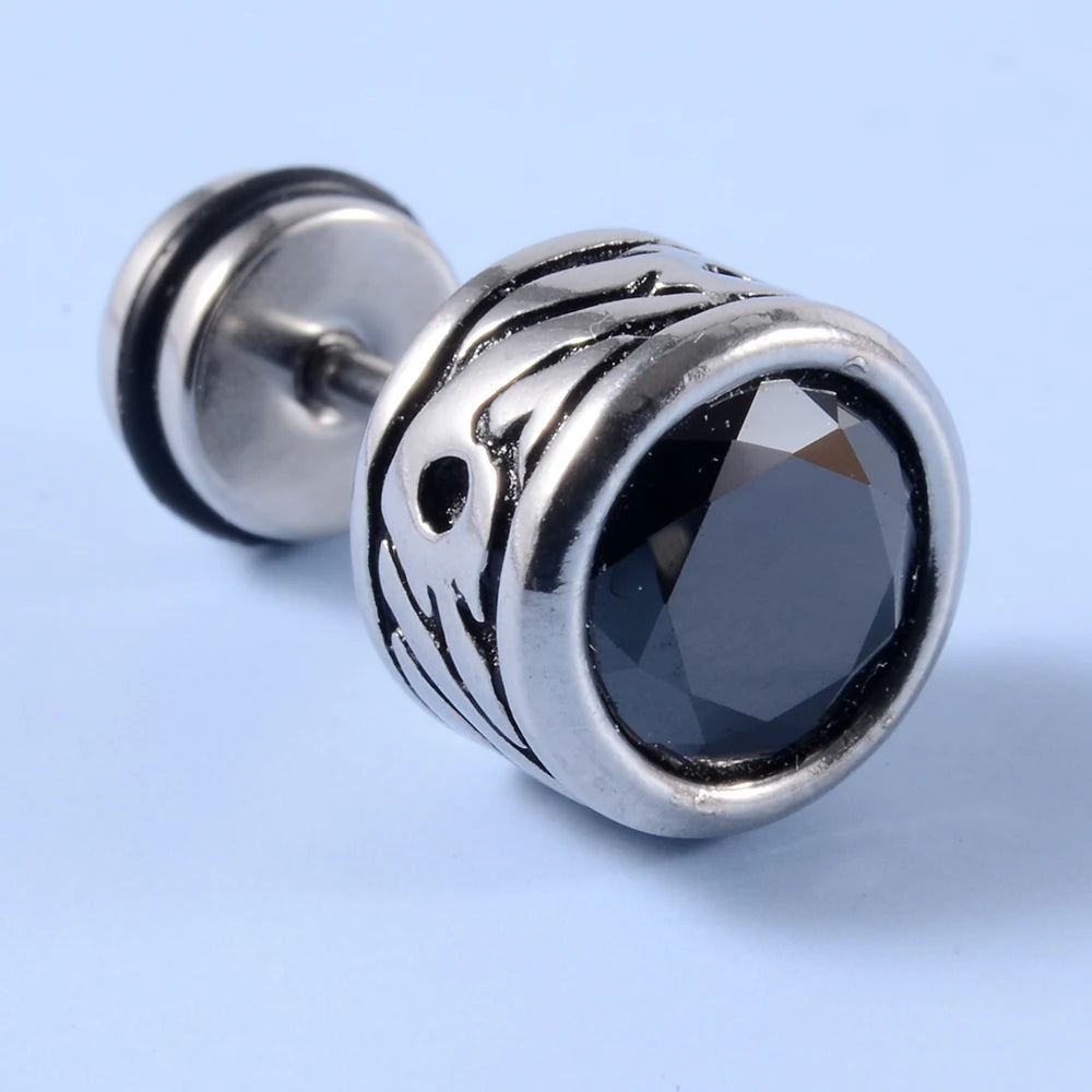 Surgical steel punk gothic earrings for men and women by HSF Marketplace