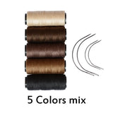Hair weaving thread set with C-shaped curved needles for wig making by HSF Marketplace