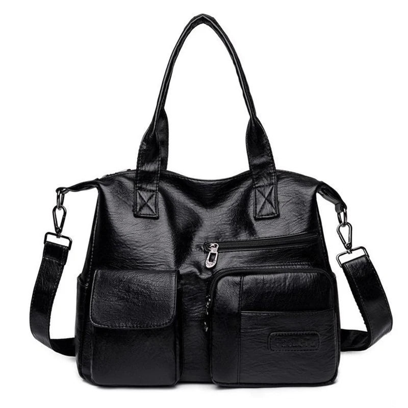Luxury HSF Marketplace women's shoulder handbag with designer PU leather, large capacity crossbody and tote styles, stylish and spacious.