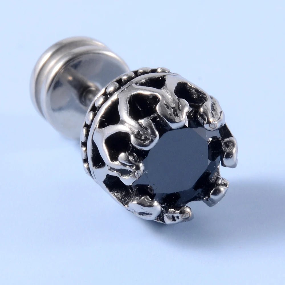 Surgical steel punk gothic earrings for men and women by HSF Marketplace