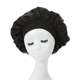 Women Satin Bonnet Spandex Wide Stretchy Band Bonnet Satin Cheveux Nuit Silk Sleeping Night Cap Bonnets for Women