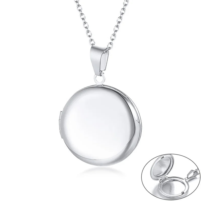 Floral oval heart locket pendant necklace for women by HSF Marketplace, shown on a plain background