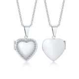 Floral oval heart locket pendant necklace for women by HSF Marketplace, jewelry with delicate flower detailing