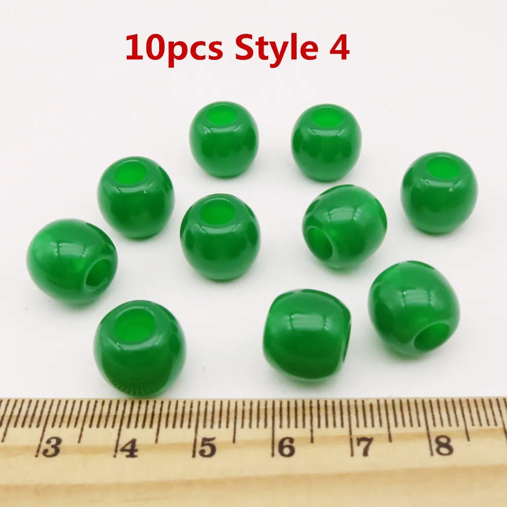 10pcs Crochet Braids different styles Acrylic hair braid dread dreadlock Beads rings tube for kids girls women hair Accessories