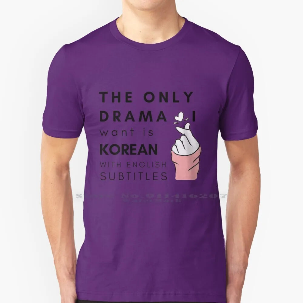Korean drama T-shirt with English subtitles, Kdrama fan K-culture merch by HSF Marketplace