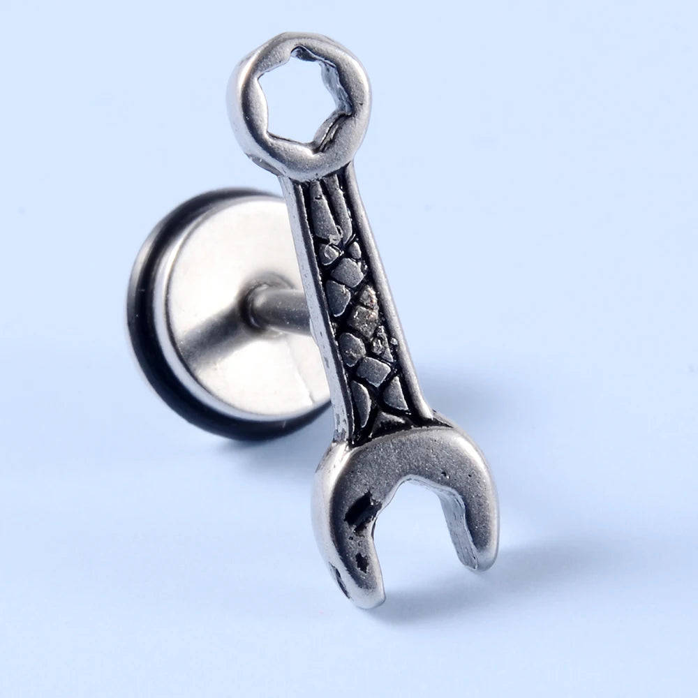 Surgical steel punk gothic earrings for men and women by HSF Marketplace
