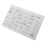 HSF Marketplace multicolor cartoon star and moon hypoallergenic plastic stud earrings set, 36 pairs