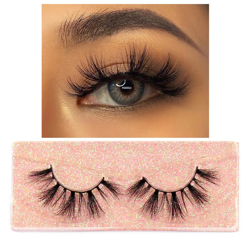 HSF Marketplace 3D mink false eyelashes with fluffy, natural-looking volume curl pattern