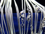 925 sterling silver snake chain necklace set, 5-piece jewelry collection by HSF Marketplace