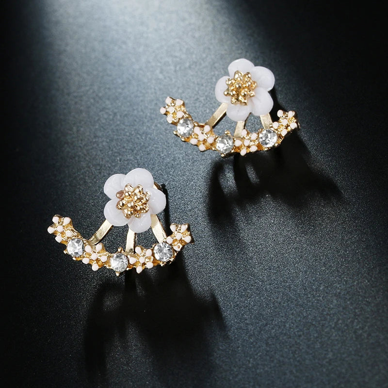 Cute cherry blossom flower stud earrings for women, HSF Marketplace jewelry