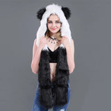 Faux fur women’s scarf, hat and glove set in soft winter textures by HSF Marketplace