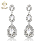 Champagne crystal drop earrings by HSF Marketplace for elegant wedding looks