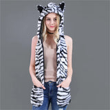 Faux fur women’s winter scarf, hat and glove set by HSF Marketplace