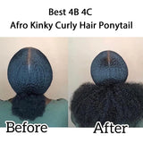 Afro Kinky Curly Ponytail Remy Hair Pieces For Women Natural Black Clip In Ponytails Drawstring Human Hair Dolago Products