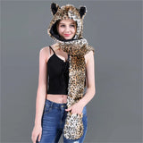 Faux fur women’s scarf, hat and glove set by HSF Marketplace for winter warmth