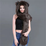 Faux fur women’s winter scarf, hat and glove set by HSF Marketplace