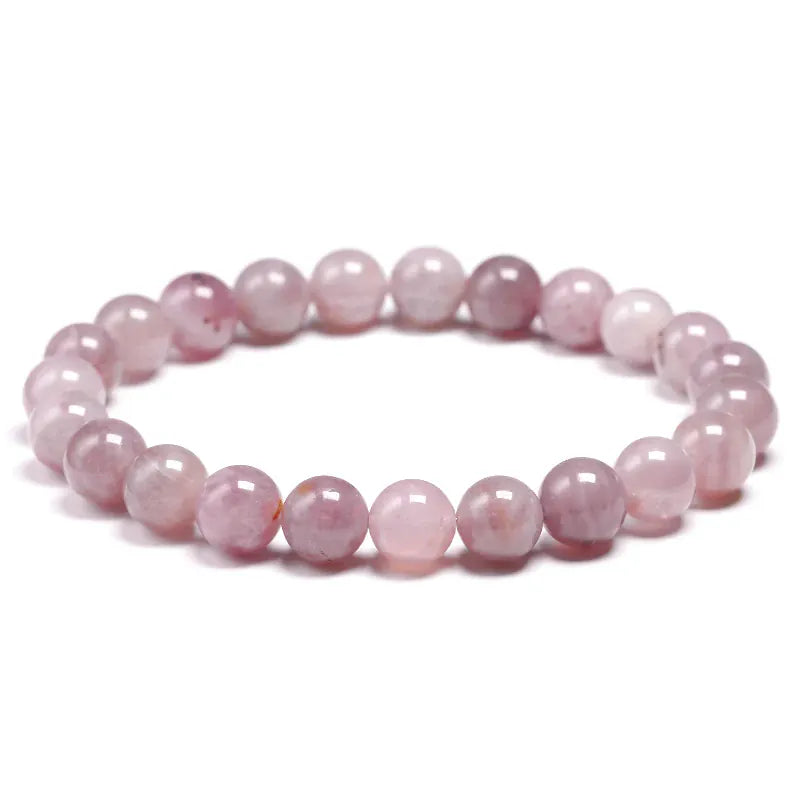 Madagascar Natural Rose Quartz Bead Bracelet Women Girls Fashion Stone Handmade Strength Yoga Healing Energy Jewelry Gift