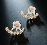 Cute cherry blossoms flower stud earrings for women by HSF Marketplace