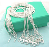 925 sterling silver snake chain necklace set, five-piece jewelry collection by HSF Marketplace