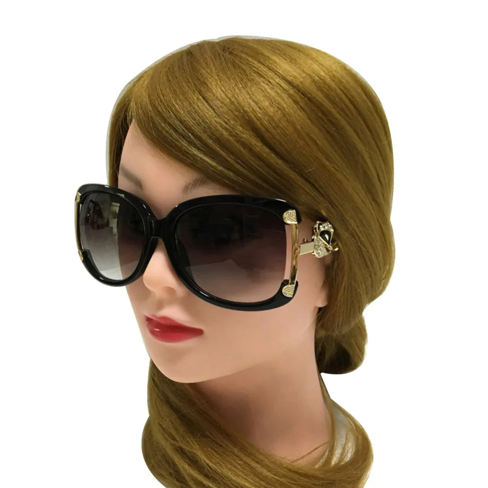 Stylish women's oval frame sunglasses by HSF Marketplace with UV400 protection
