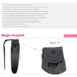 ZZHAIR Remy human hair wrap-around ponytail extension, straight machine-made clip-in style 16-28 inches