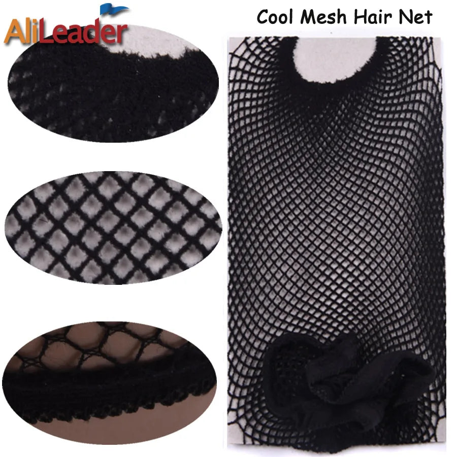1/2/5Pcs Nylon Hair Net Good Quality Wig Hair Nets With Elastic New Fashion Hairnet Mesh Wig Caps For Women Open Ended Wig Cap