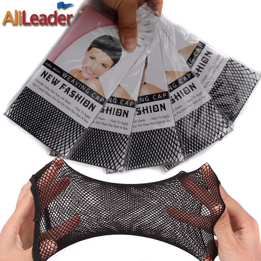 1/2/5Pcs Nylon Hair Net Good Quality Wig Hair Nets With Elastic New Fashion Hairnet Mesh Wig Caps For Women Open Ended Wig Cap