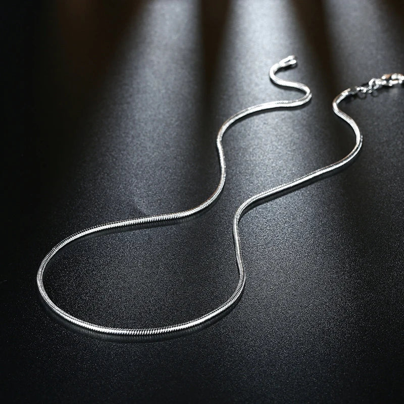 925 sterling silver snake chain necklace set, 5-piece jewelry collection by HSF Marketplace