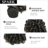 Ombre Brazilian human hair bundles with closure for loose curly styles by HSF Marketplace