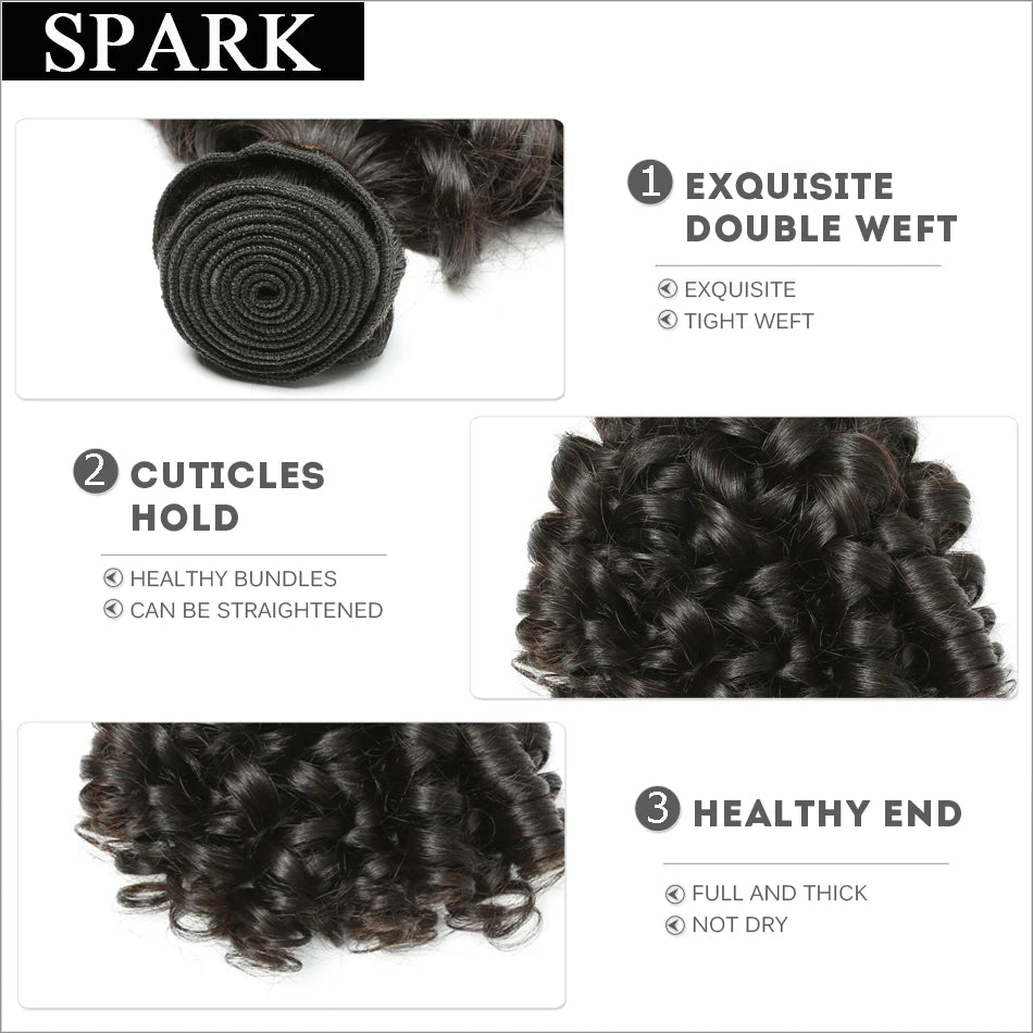 Ombre Brazilian human hair bundles with closure for loose curly styles by HSF Marketplace