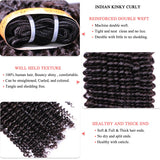Queen Hair Products Extension 100% Virgin Human Raw Hair Weave Bundles With Closure Indian Kinky Curly Bundles With Lace Closure