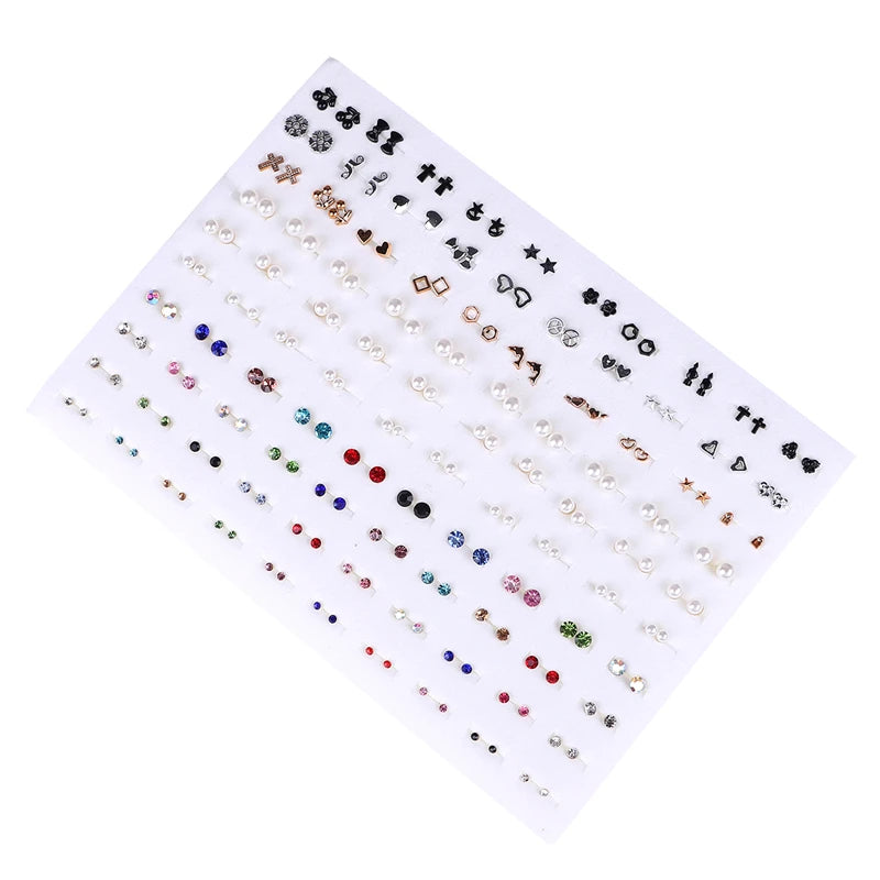 Heart and star small stud earrings set for women and girls by HSF Marketplace