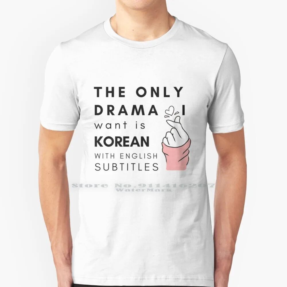 Korean drama T-shirt with English subtitles for K-drama fans, HSF Marketplace K-culture merch