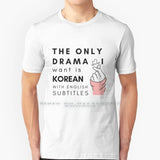Korean drama T-shirt with English subtitles for K-drama fans, HSF Marketplace K-culture merch