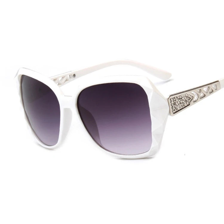 Women’s fashion square sunglasses with oversized purple mirrored lenses by HSF Marketplace