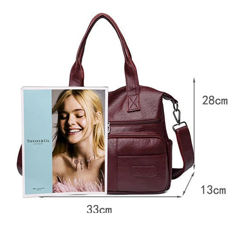 Luxury women's shoulder handbag by HSF Marketplace, designer PU leather crossbody bag with large capacity and tote style.