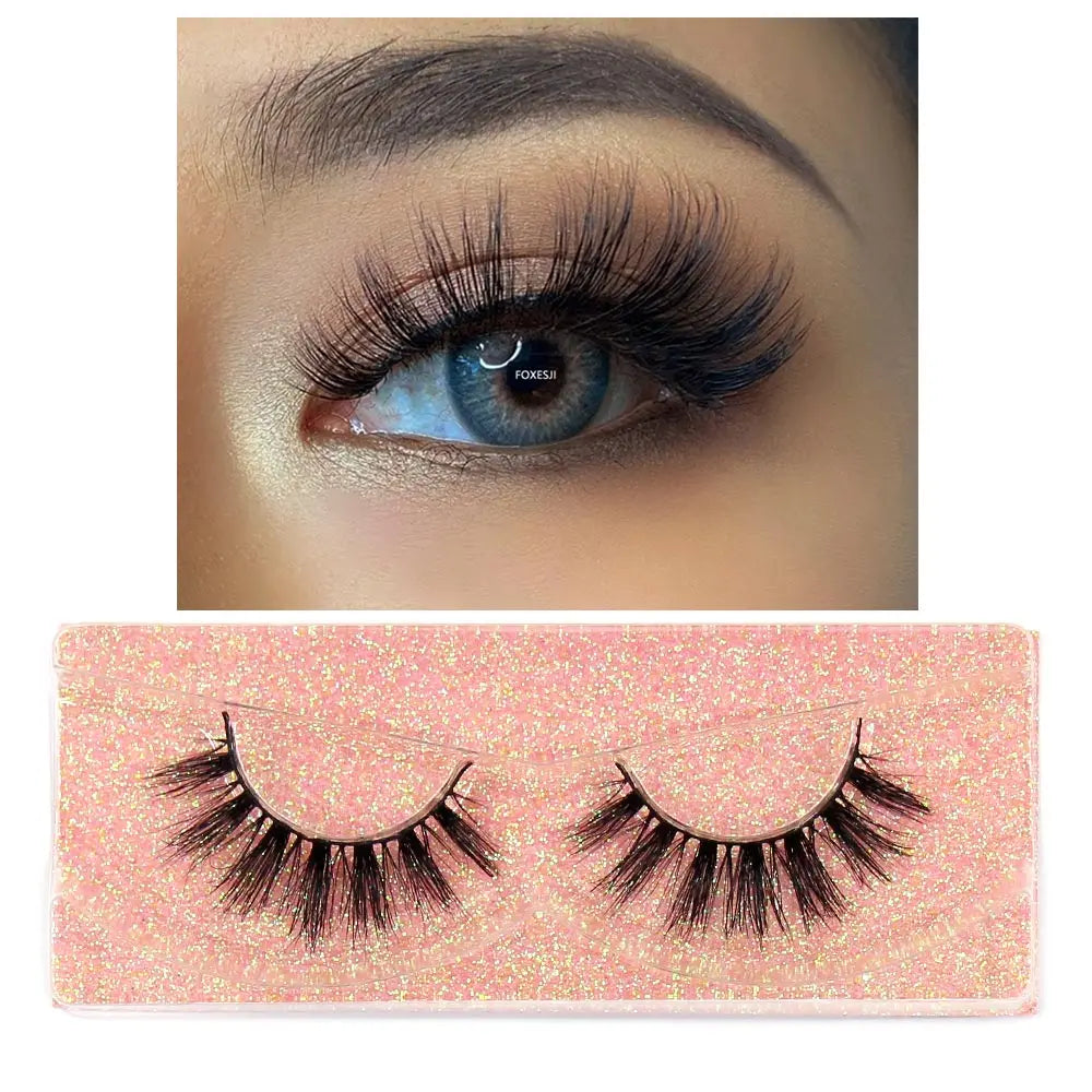 3D mink false eyelashes by HSF Marketplace, fluffy natural style for enhanced eye looks