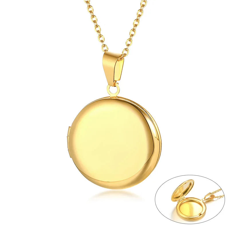 Floral oval heart locket pendant necklace for women by HSF Marketplace