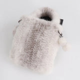 Genuine mink fur handbag by HSF Marketplace, stylish cross-body and top-handle purse for women with luxurious soft fur texture.