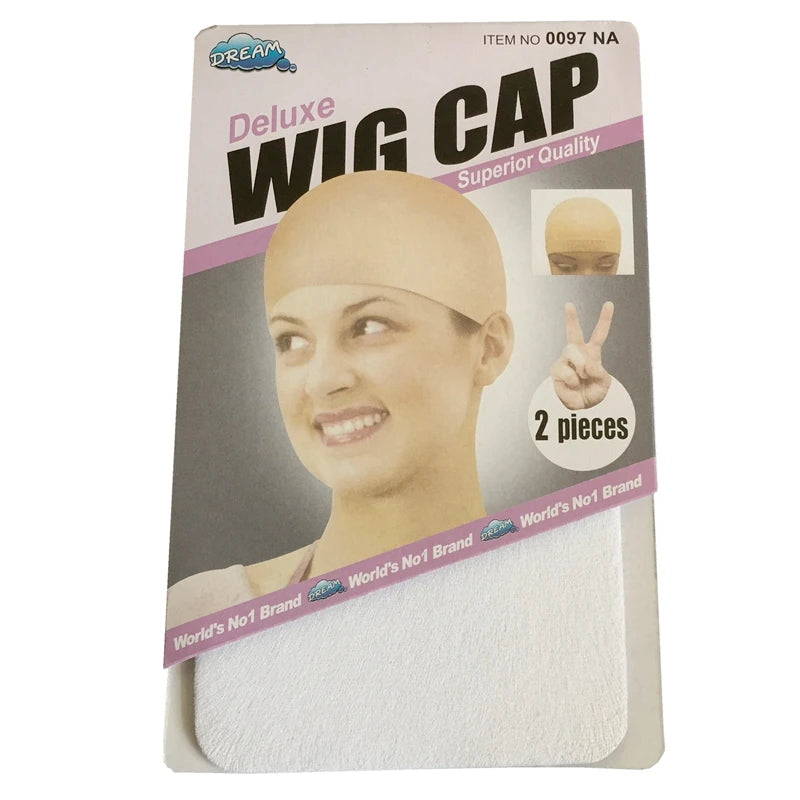 Stretchable brown wig caps, 10-piece set for easy weaving and human hair wigs