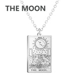 Stainless steel Dawapara Tarot Cards necklace featuring Major Arcana divination charm for women, jewelry by HSF Marketplace