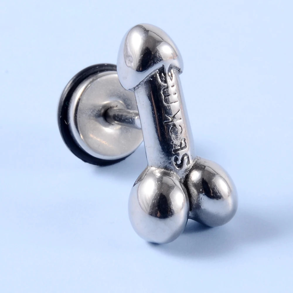 Surgical steel punk gothic earrings for men and women by HSF Marketplace