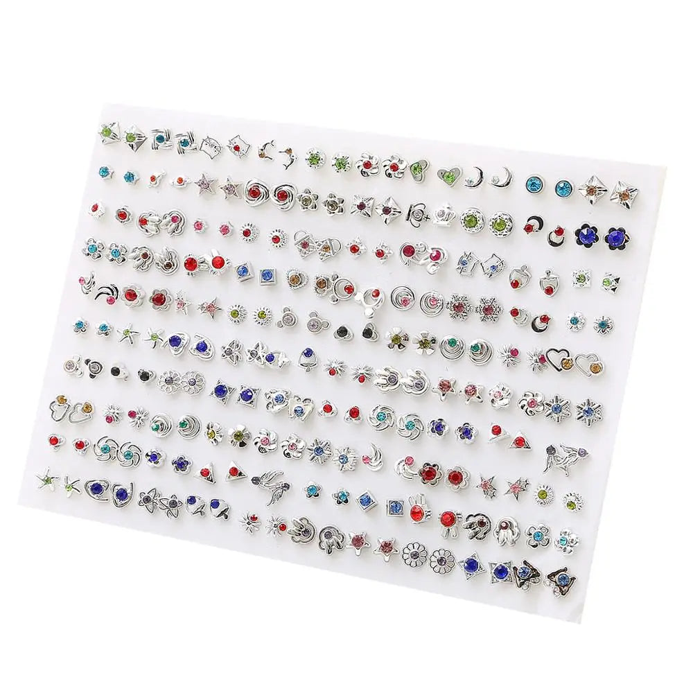 Heart and star small stud earrings set for women and girls by HSF Marketplace