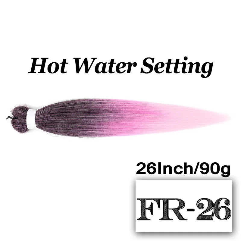 Braiding Hair Pre-stretched 26 Inch Hair Extensions for Afro Crochet Braids Synthetic Hair DIY Purple Pink Peach Red Jumbo Braid