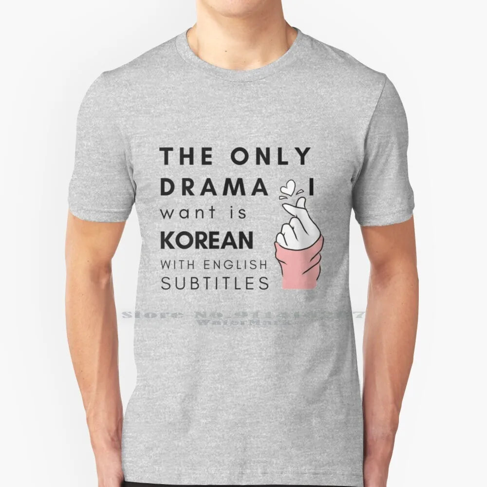 Korean drama T-shirt with English subtitles for K-drama fans, K-culture merch by HSF Marketplace