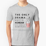 Korean drama T-shirt with English subtitles for K-drama fans, K-culture merch by HSF Marketplace