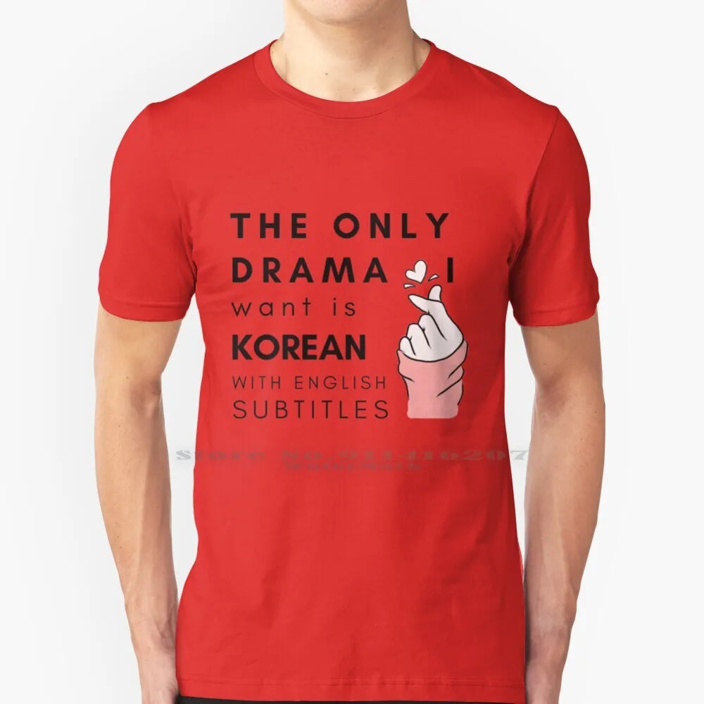 Korean drama T-shirt with English subtitles, K-drama fan design by HSF Marketplace