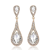 HSF Marketplace champagne crystal drop earrings for elegant wedding looks