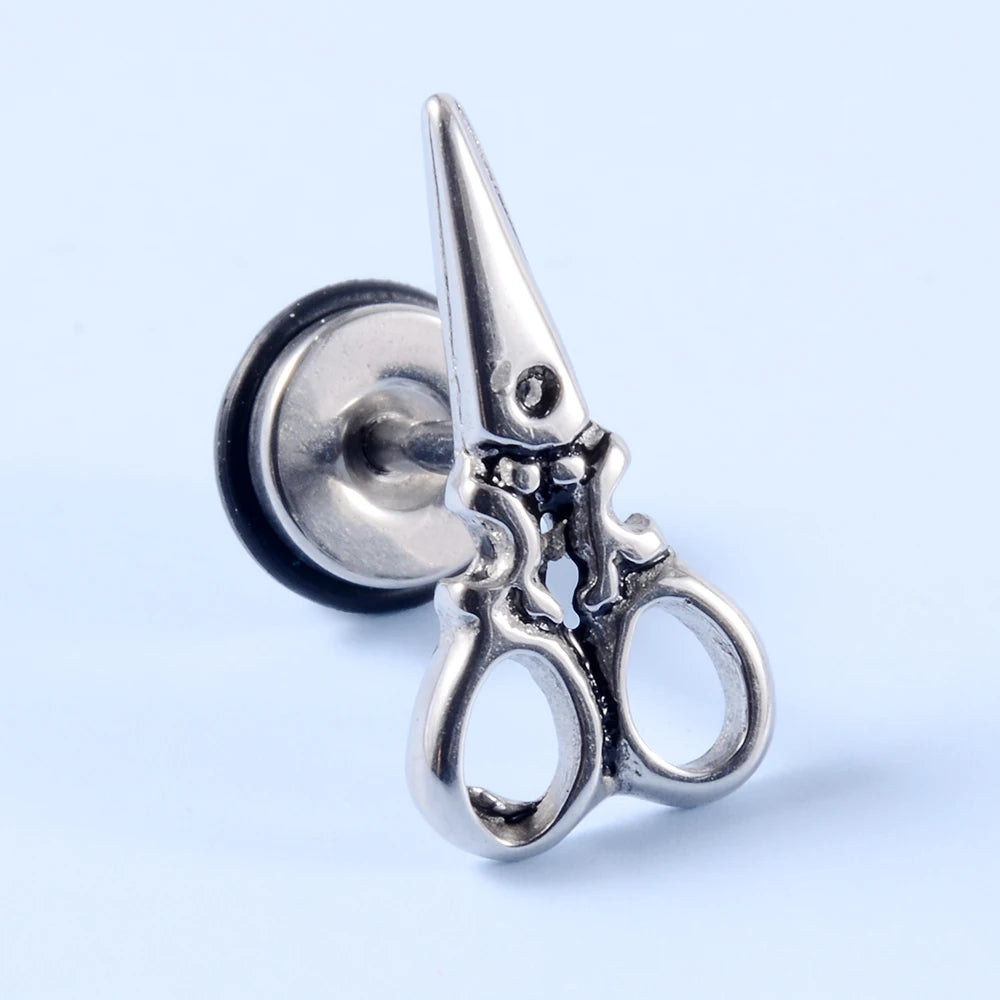 Punk gothic surgical steel earrings by HSF Marketplace for men and women
